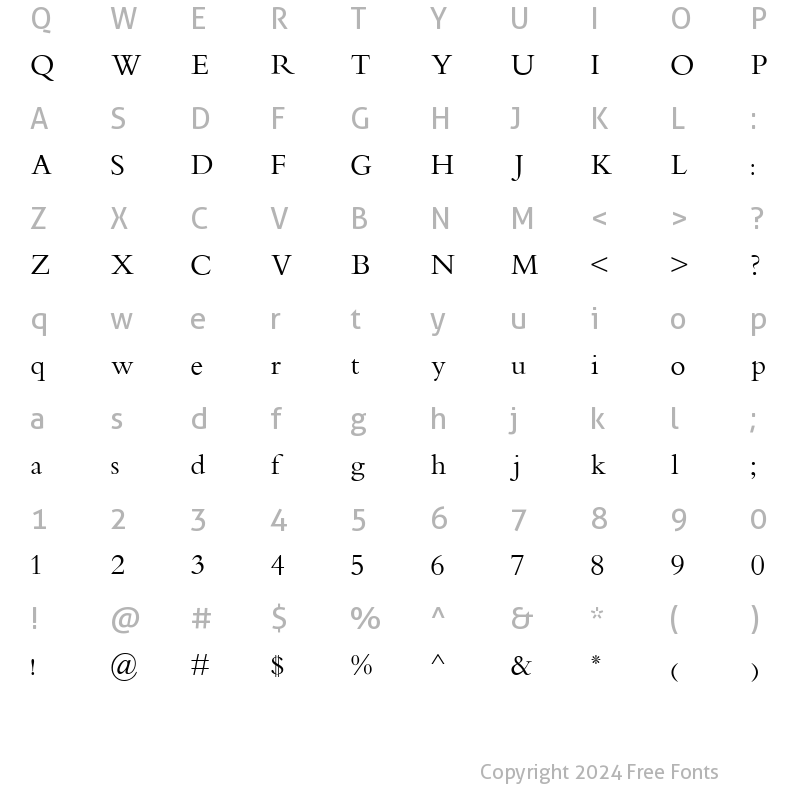 Character Map of RassamArt Regular