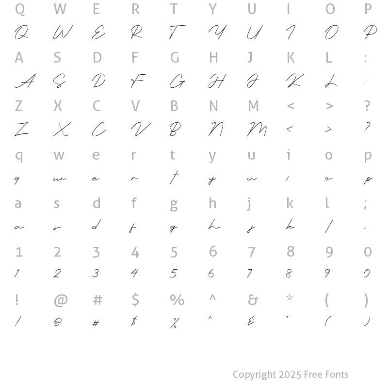 Character Map of rationale Regular