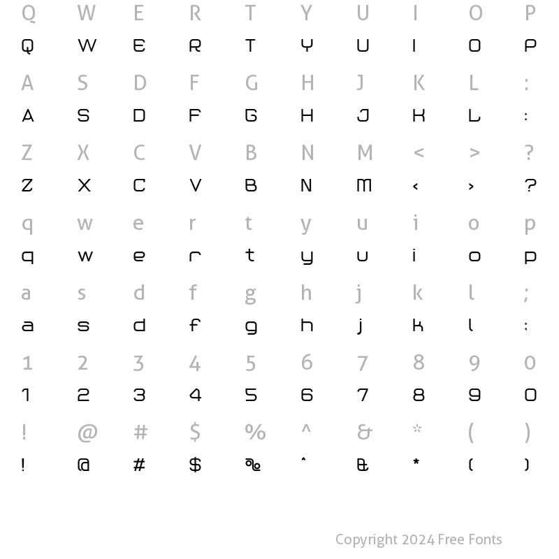 Character Map of Reaction Bold