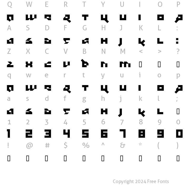 Character Map of REACTIVATOR? Regular