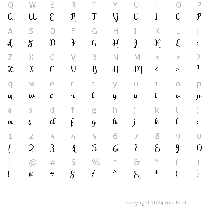 Character Map of Readone Regular