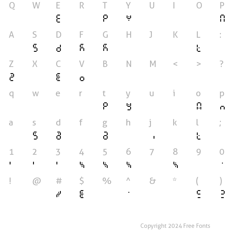 Character Map of Readout OneFrontExpert Regular