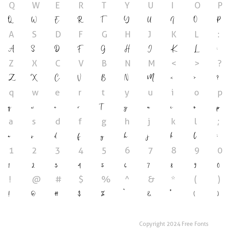 Character Map of Reallax Reaxion Ordinary