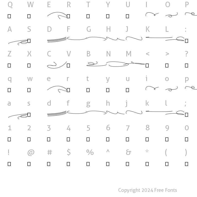 Character Map of ReallySaturday-Swash Swash