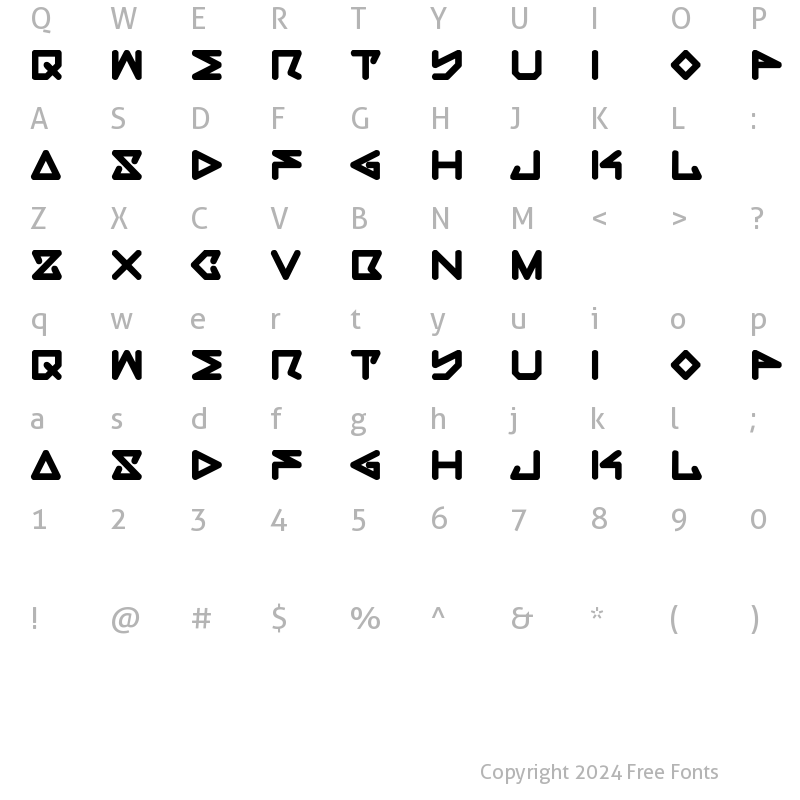 Character Map of rec Bold