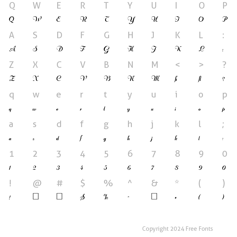 Character Map of RechtmanSolid Regular