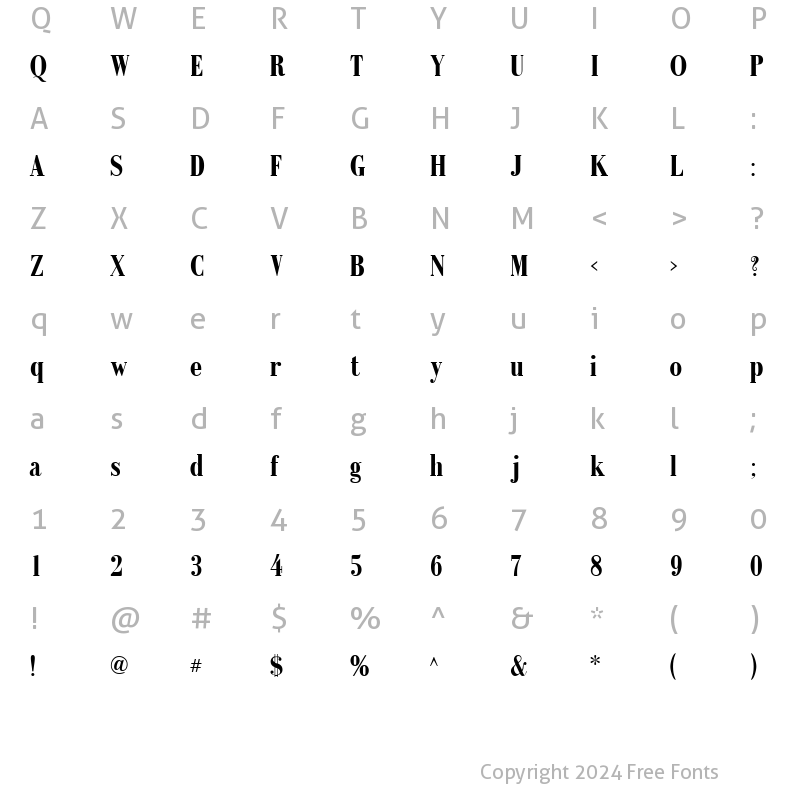 Character Map of RecitalSSK Bold