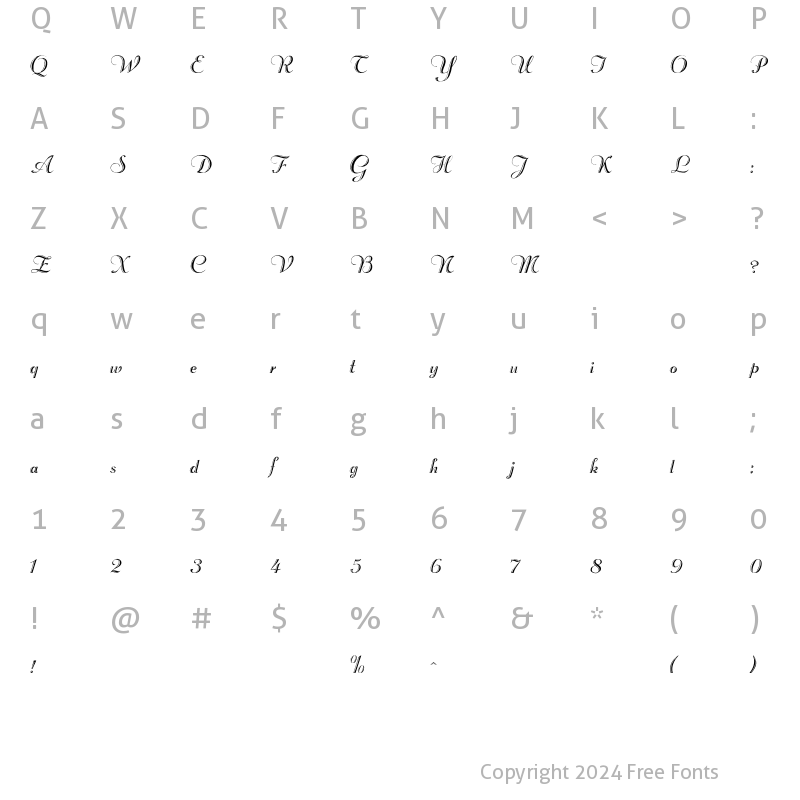 Character Map of Recklman HandTooled Regular