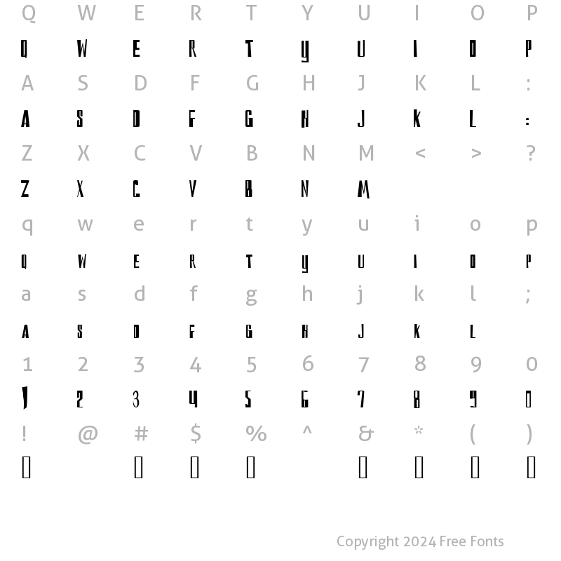 Character Map of reckoning Regular