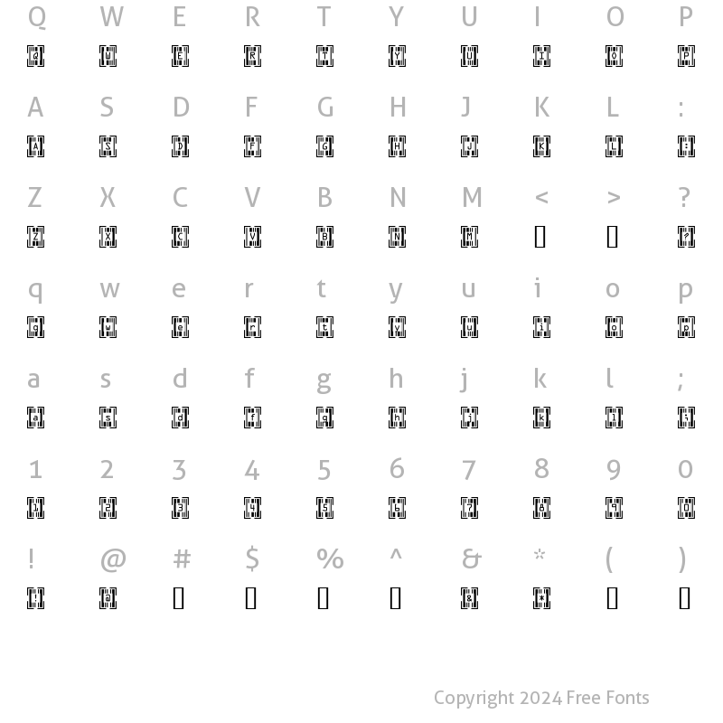 Character Map of Recognition Regular