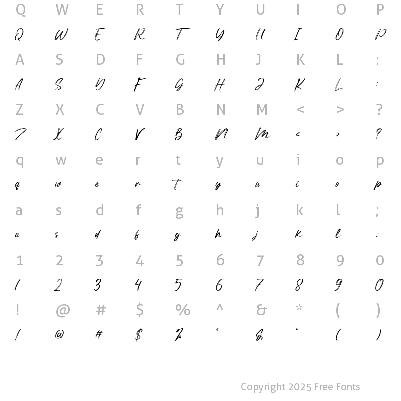 Character Map of Red Joo Regular