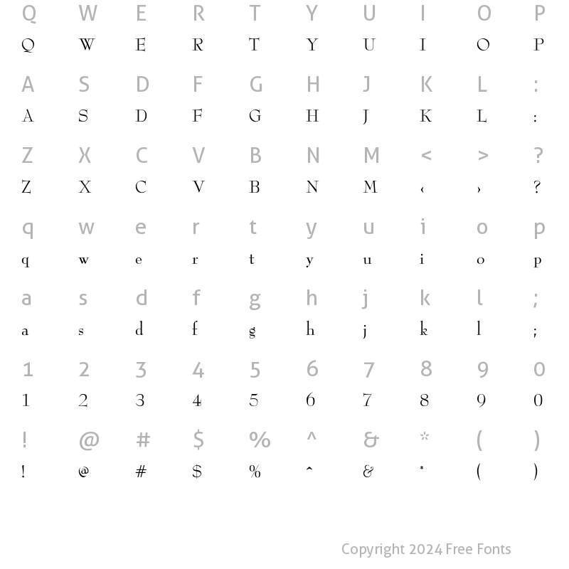Character Map of ReedFont Regular