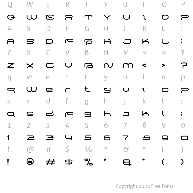 Character Map of REFAGE Regular