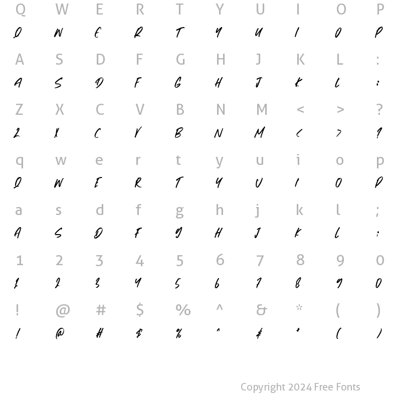 Character Map of Reflection Regular