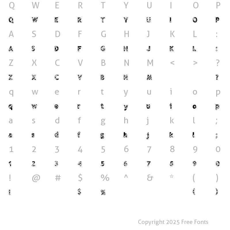 Character Map of reflet ?lectrik Regular