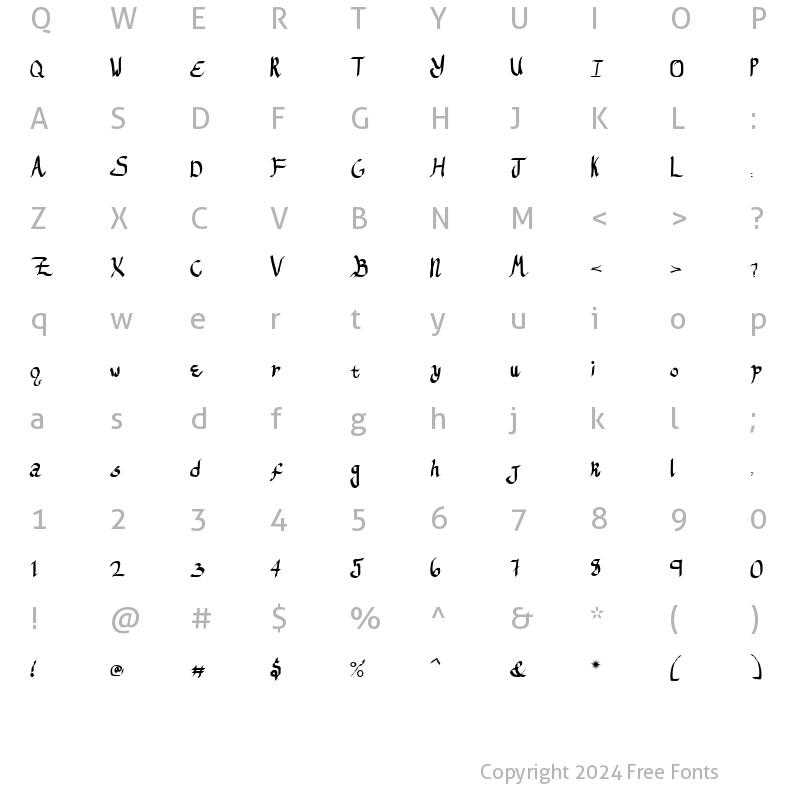 Character Map of ReGifter Bold