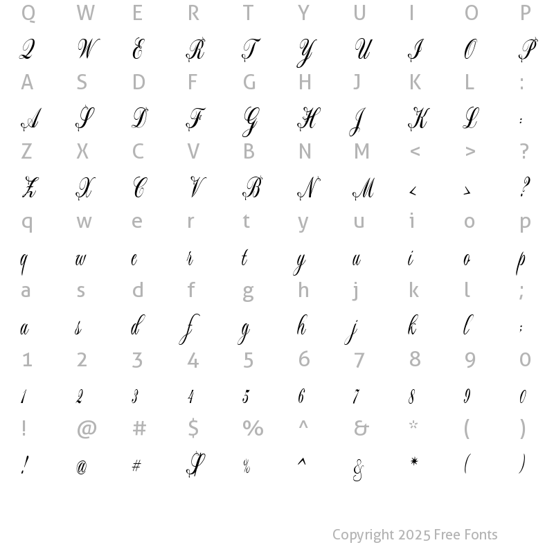 Character Map of Regik Regular