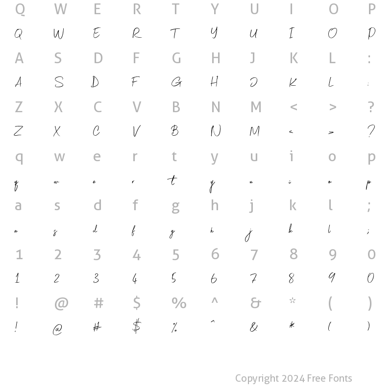 Character Map of Register 2 Regular