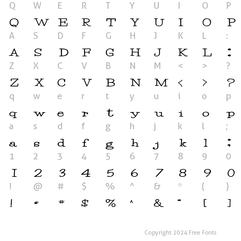 Character Map of ReigleSSK Bold