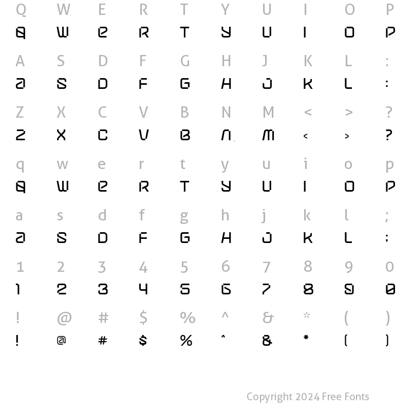 Character Map of Reiswar Semi Bold