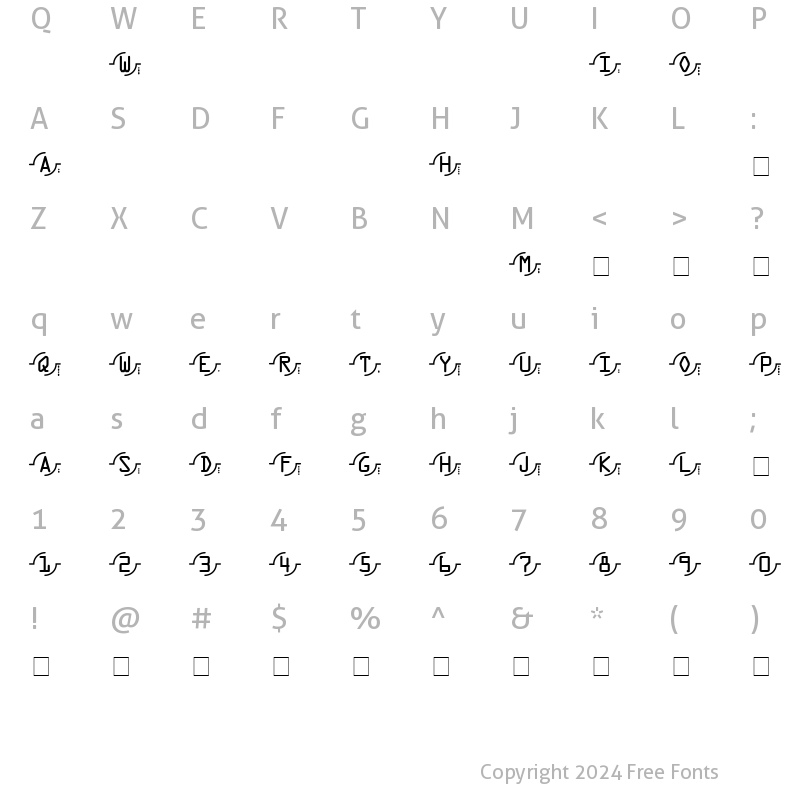 Character Map of Rekkoy Regular