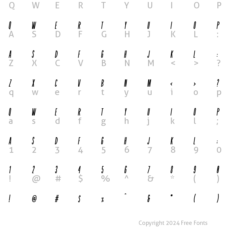 Character Map of Relaxation Sans Regular