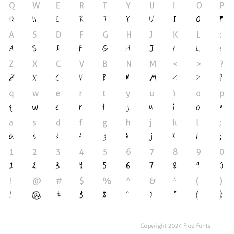 Character Map of Remains(RUS BY LYAJKA) Regular