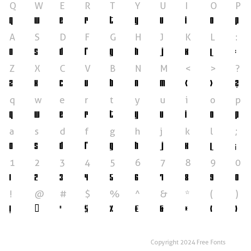 Character Map of remakeoffabulous2 Light