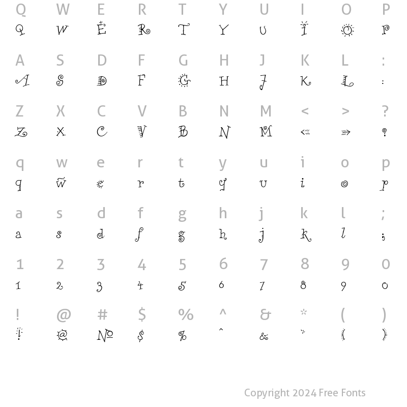 Character Map of RemedySingle Medium