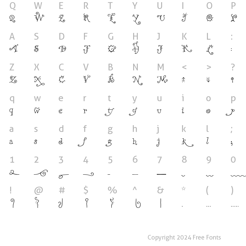 Character Map of RemedySingleExtras Medium