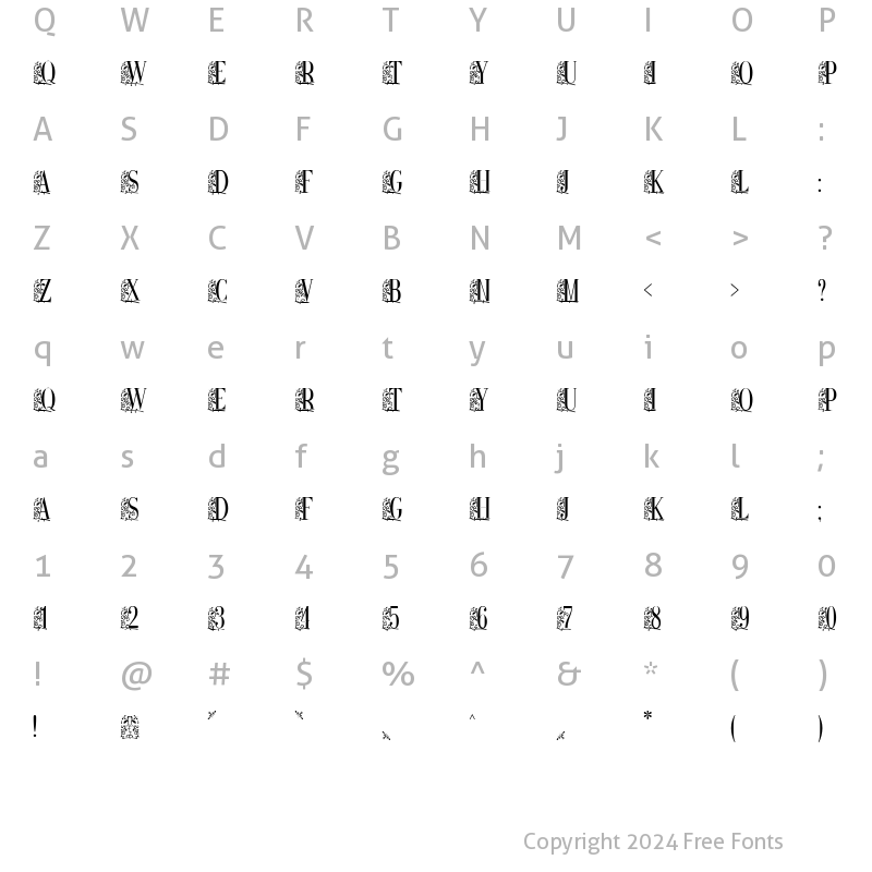 Character Map of Remeslo Regular