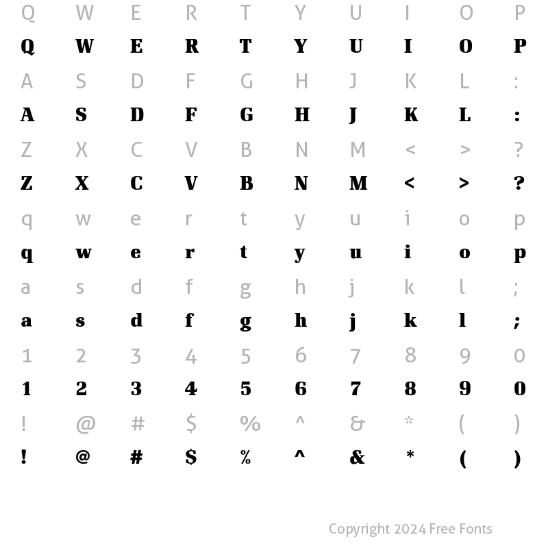 Character Map of RenaultEF Bold