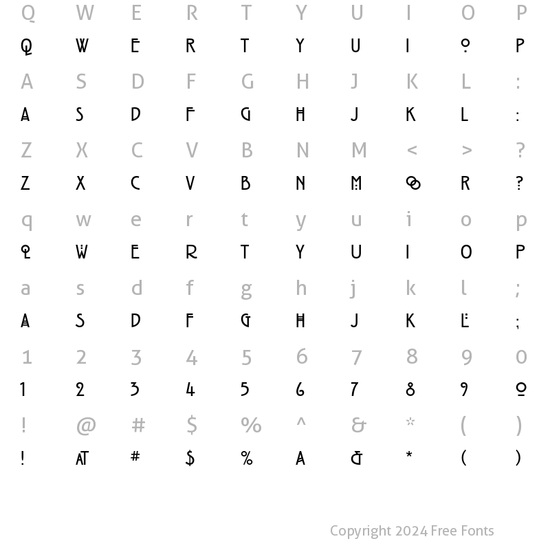 Character Map of Rennie Mackintosh ITC Bold