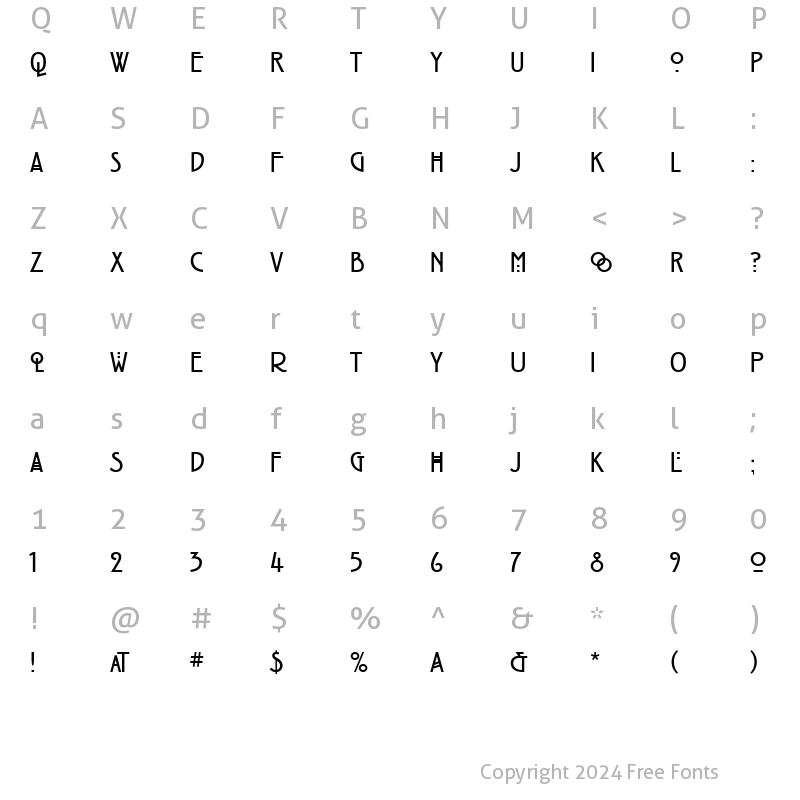 Character Map of RennieMackintoshITC Bold