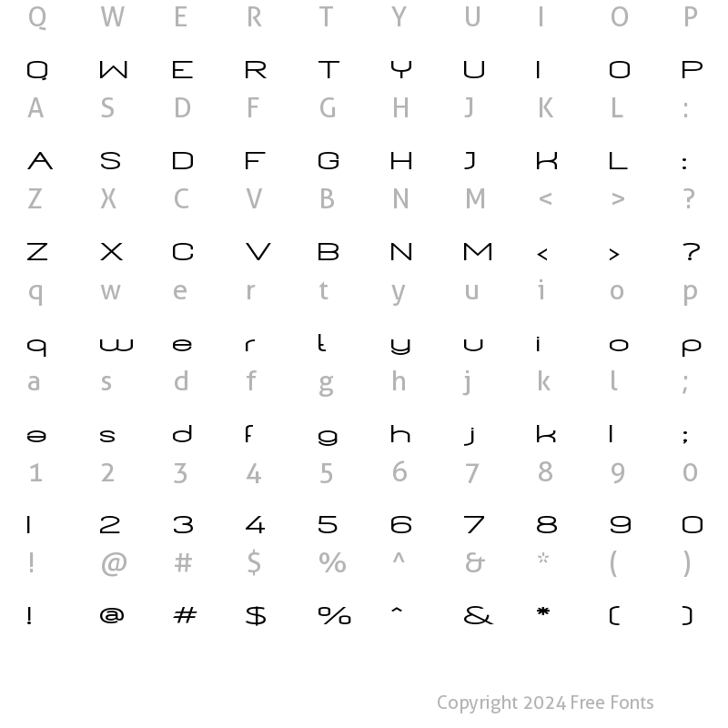 Character Map of Repeth Regular