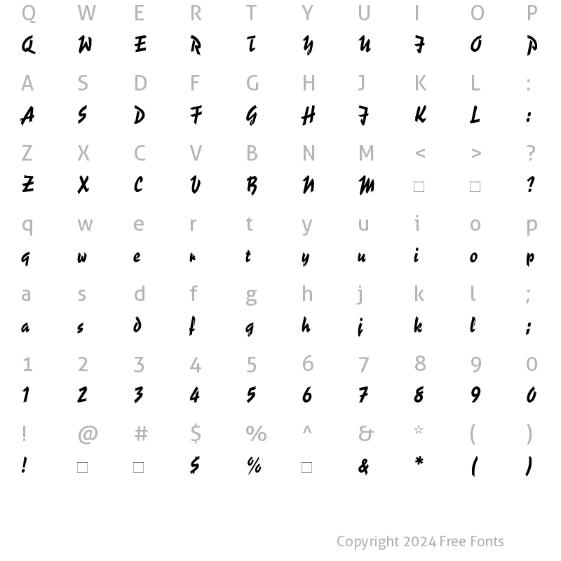 Character Map of Reporter#2 Roman