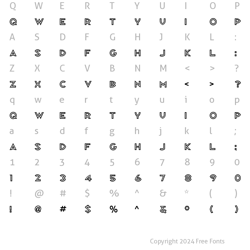 Character Map of Republik Sans ICG 03