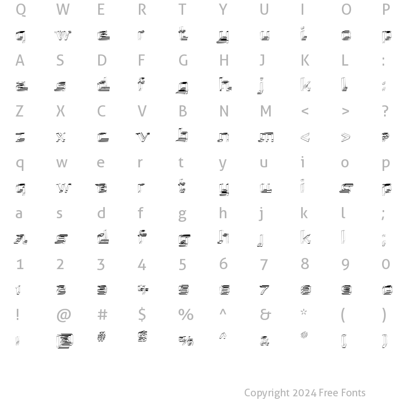 Character Map of Republika - Sketch Regular