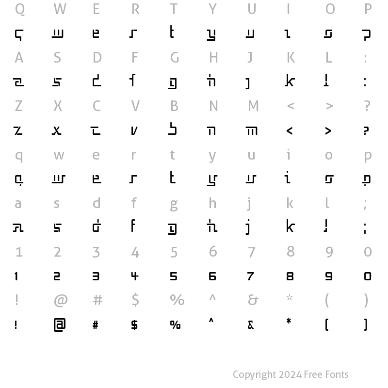 Character Map of Republika V Cnd Regular