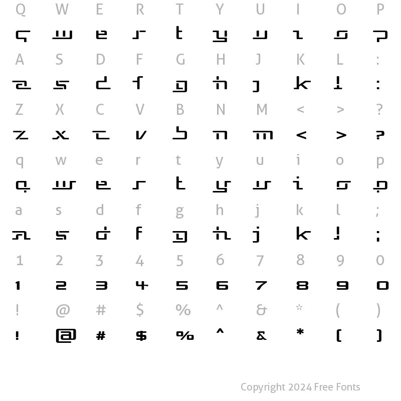 Character Map of Republika V Exp Regular