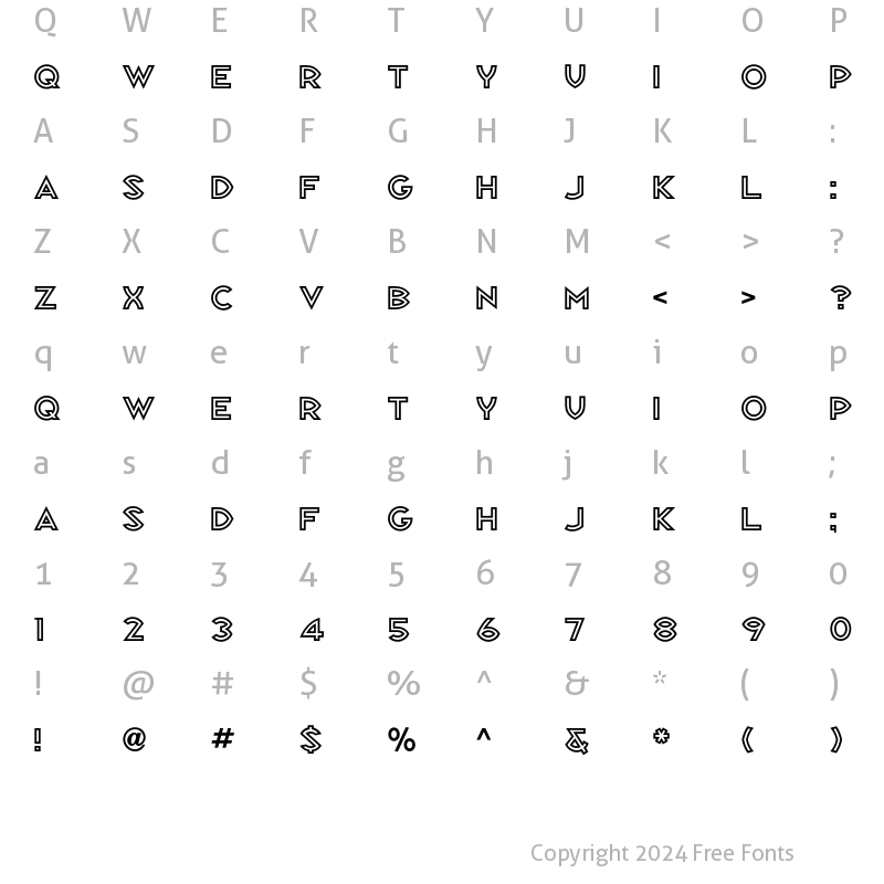 Character Map of RepublikSansICG 03 Regular