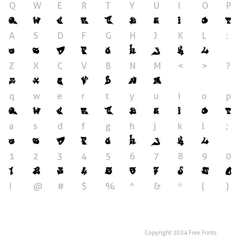 Character Map of ReskaGraf Regular