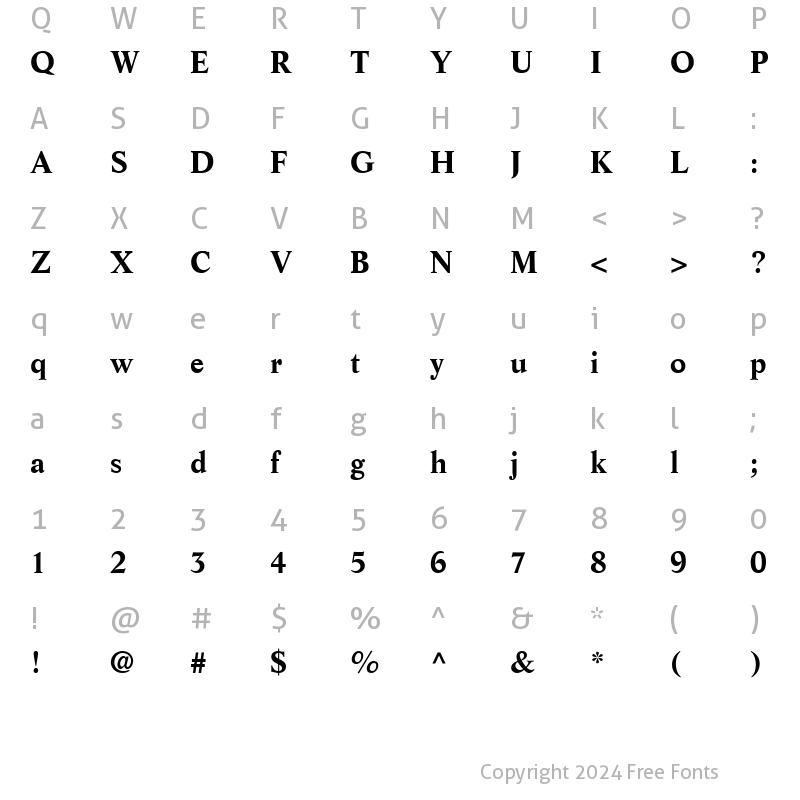 Character Map of Resource SSi Bold