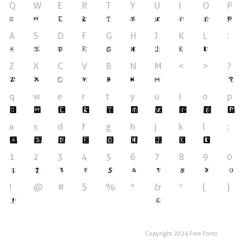 Character Map of RetroCapsBW Regular