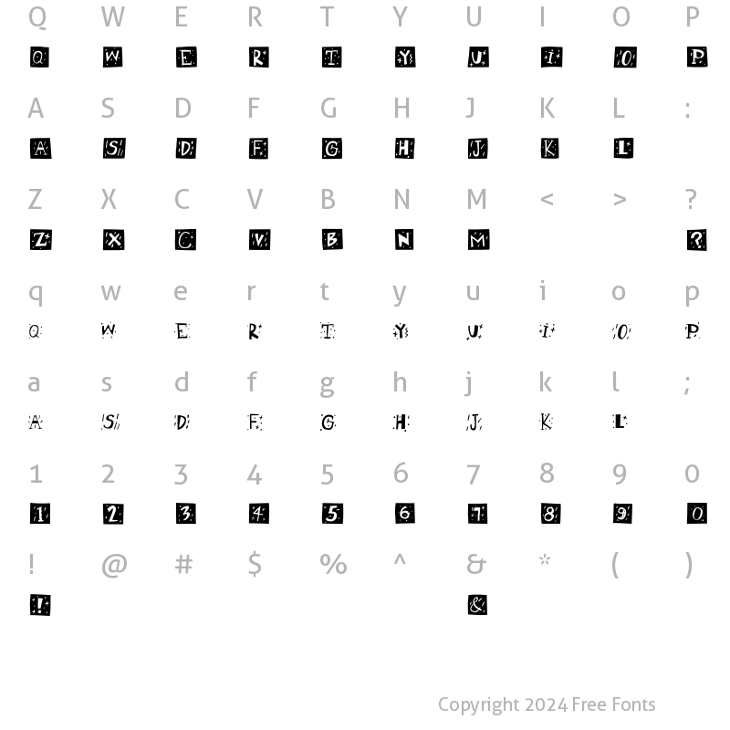 Character Map of RetroCapsWB Regular