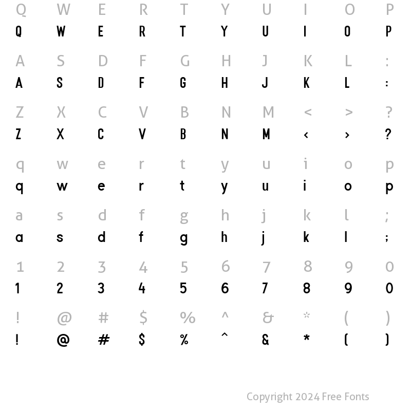 Character Map of Retroyal Bold