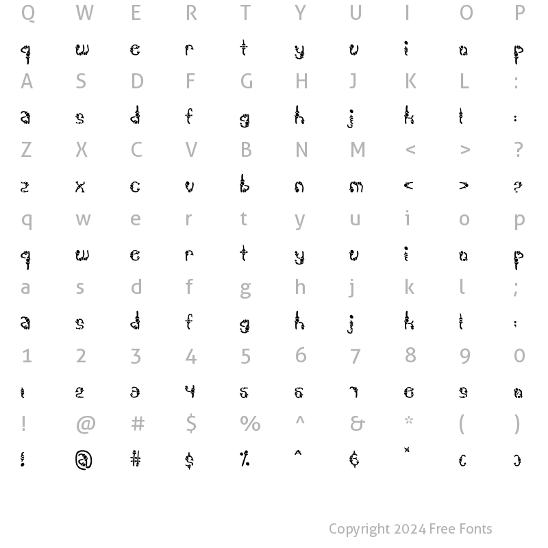 Character Map of reverence normal