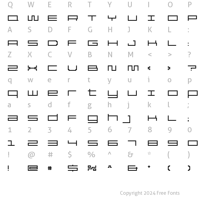 Character Map of Reversion Regular