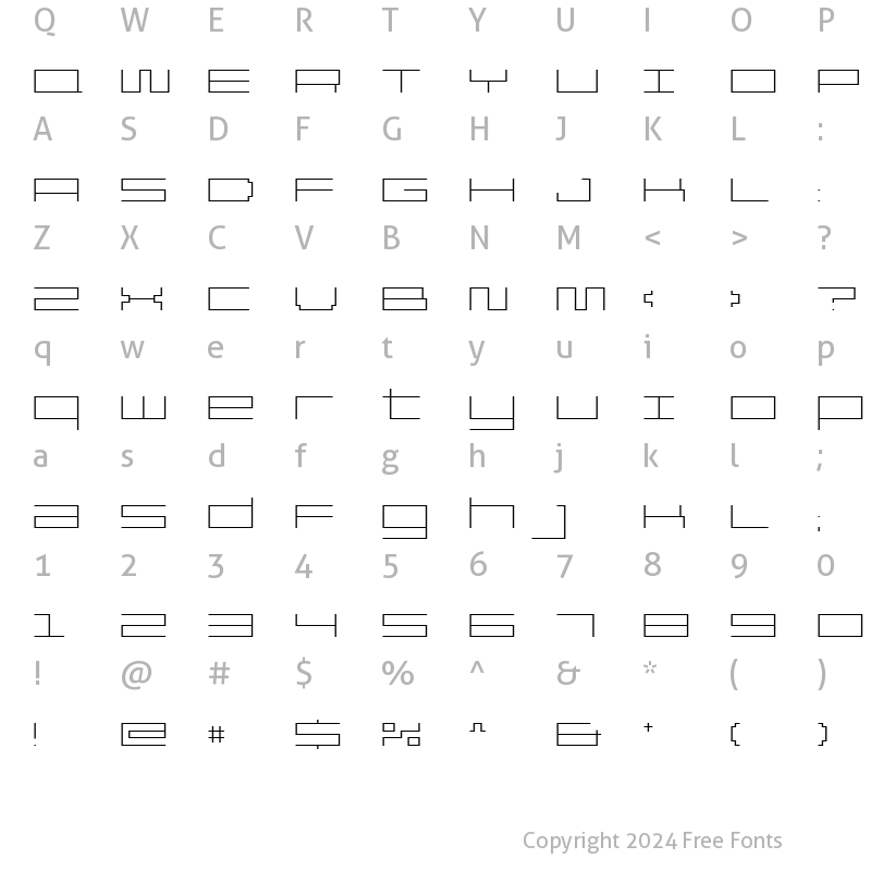 Character Map of Reversion Thin