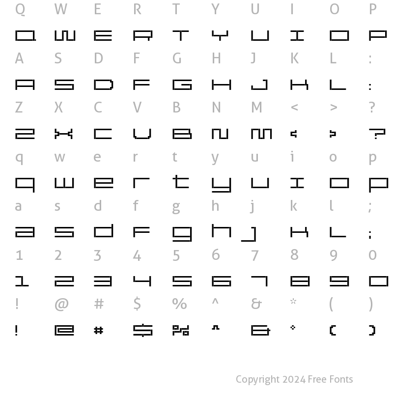 Character Map of ReversionBroken SemiBold